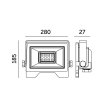 Naświetlacz LED MH 100W 4000K IP65 czarny LED2B RED